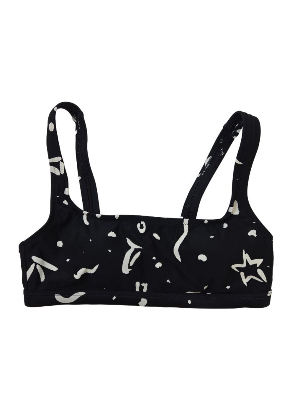 NWT Madewell Leah Bikini Swim Top in Abstract Doodle Size Small
